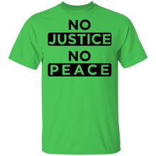 Load image into Gallery viewer, Limited Edition No Justice No Peace T-Shirt
