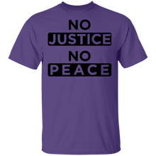 Load image into Gallery viewer, Limited Edition No Justice No Peace T-Shirt
